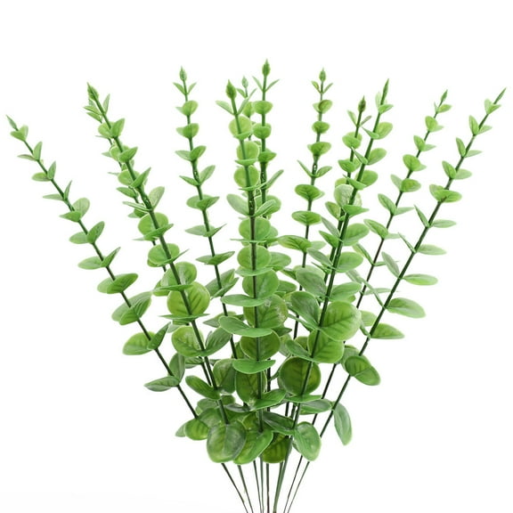 Nvzi 18pcs Eucalyptus Stems Artificial Eucalyptus Leaf Stems Artificial Flowers for Home Office Flower Bouquet Centerpiece Wedding Decoration Christmas Decoration-Light Green
