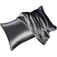 thumbnail image 1 of Nvzi 2 Pack 100% Silk Pillowcases for Hair and Skin 19 Momme Silk Bed Pillowcases with Envelope Closure (Queen Size, Dark Grey), 1 of 1