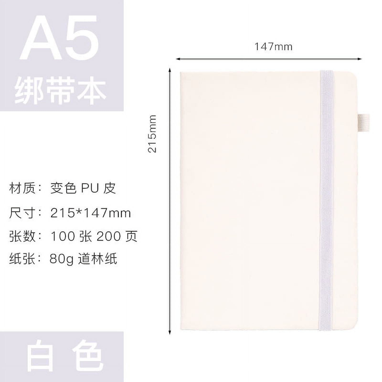 Nvzi 2 Pack College Ruled Notebook, A4 Hardcover Leather Notebook for Work, Lined Notebook Journal for Women, Men, 8.46" x 5.8", Large Notebook, Professional Business Notebook,White