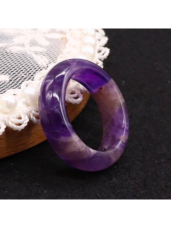 2 Pack Natural Crystal Rings Set-Size 17 Stone Rings, Boho Statement Rings, Handcrafted Jewelry,S02
