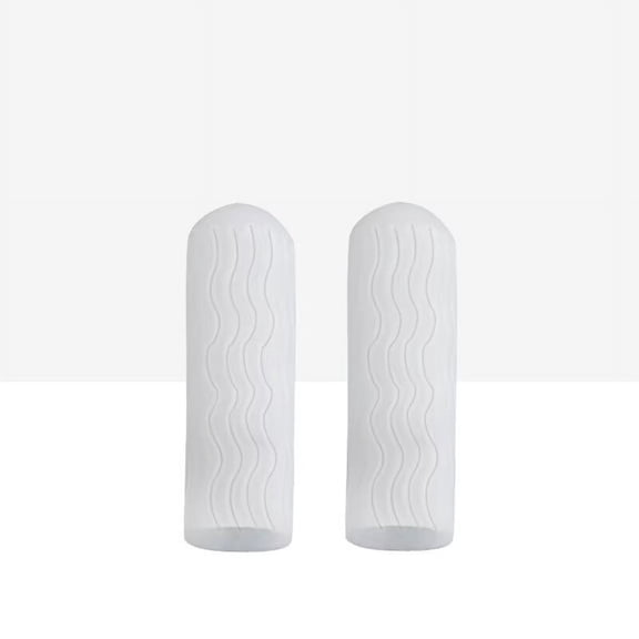 Nvzi 2 Pairs Finger Cots Finger Protectors for Sewing Rubber Fingertip Hot Glue Finger Protectors Finger Protective Cover Finger Sleeves Finger Gloves Gel Protection (White)