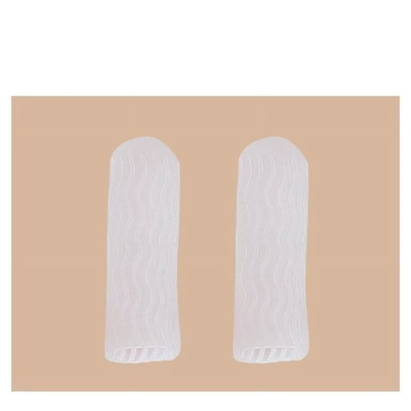 Nvzi 2 Pairs Finger Cots Finger Protectors for Sewing Rubber Fingertip Hot Glue Finger Protectors Finger Protective Cover Finger Sleeves Finger Gloves Gel Protection (Transparent)