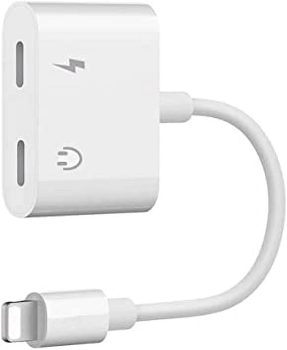 Nvzi 2 in 1 to Headphone Audio Jack Adapter for iPhone X/8/8 Plus/7/7