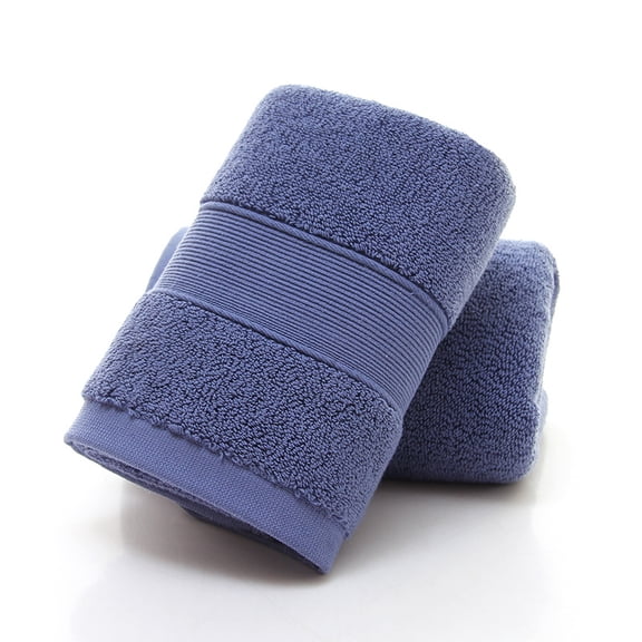 Nvzi 2 pcs Wash Cloths, blue 35x75cm Cotton Shower Rags, Absorbent Washcloths for Showering Towels .