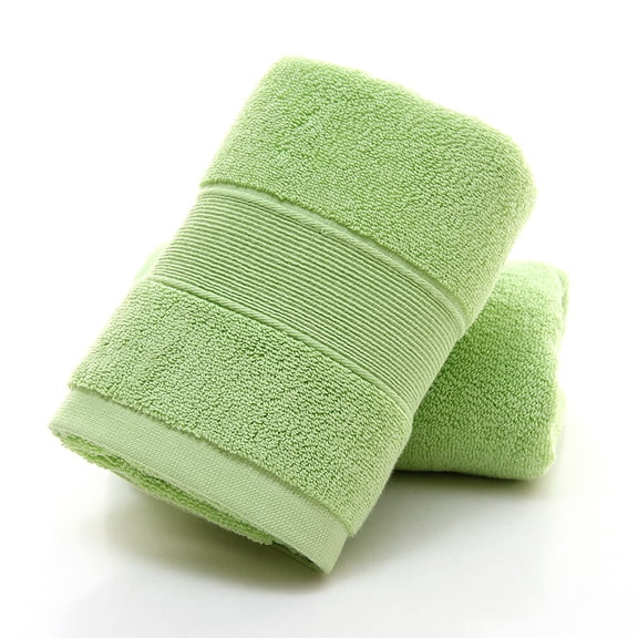 Nvzi 2 pcs Wash Cloths, green 35x75cm Cotton Shower Rags, Absorbent Washcloths for Showering Towels .