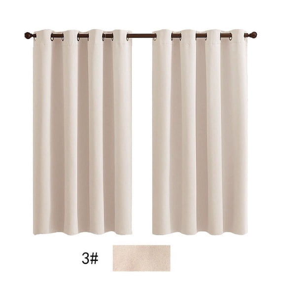 Nvzi 2-piece Light Beige blackout curtain set, 42 × 63 inch ring hole room blackout curtain, improves sleep - ideal choice for bedrooms and guest rooms