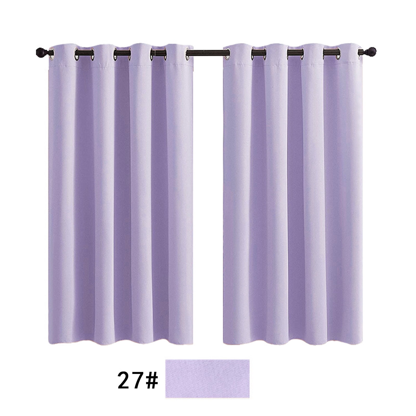 Nvzi 2-piece Light Purple blackout curtain set, 42 × 63 inch ring hole ...