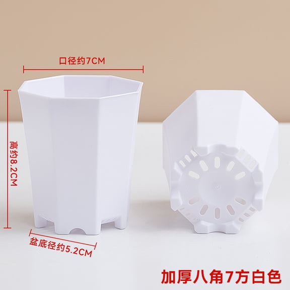 Nvzi 20 piece set 2.76×3.23IN thick White octagonal succulent flowerpot with drainage holes, lightweight seed starter for indoor garden decoration, mini flowerpot for small plants