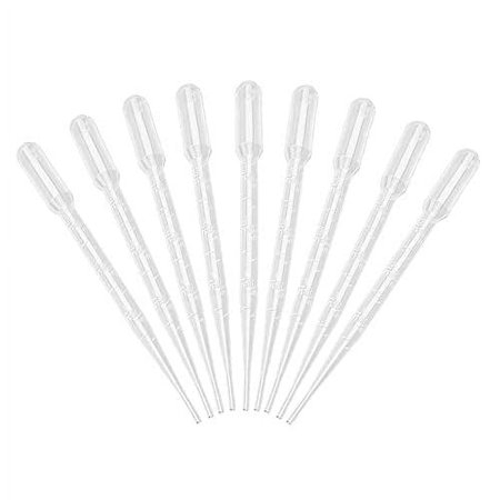 Nvzi 20pcs 3ml Graduated Transparent Plastic Transfer Pipette Dropper for Transfering Essential Oils Perfume Mixing Acrylic Paints and Lab
