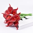 thumbnail image 1 of Xiao Hua 20pcs Burgundy Flowers Artificial Calla Lily Silk Flowers 13.4" for Mother's Day Home Kitchen & Wedding, 1 of 5