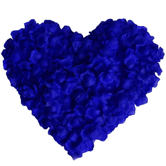 Nvzi 2200 pieces dark blue silk rose petals, suitable for Valentine's Day, romantic night, wedding, proposal anniversary floral decoration