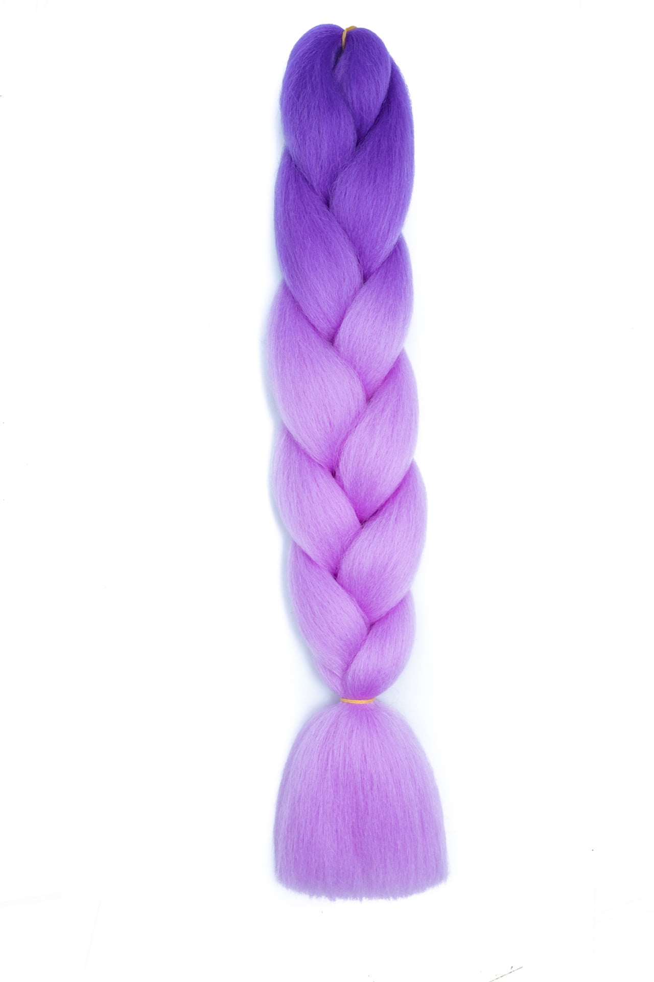 Nvzi 24Inch Synthetic Braiding Hair (6 Packs) High Temp Fiber for Twist & Crochet, Ombre Purple to Light Purple