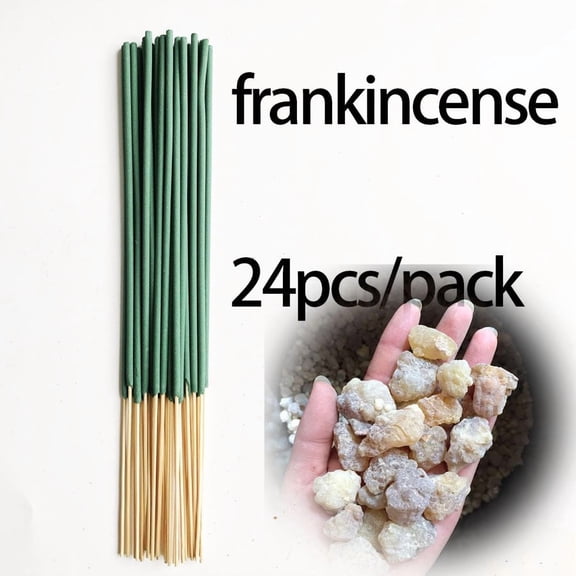 Nvzi 24Pcs Green Frankincense Burner Stick -8.66IN Natural Bamboo Incense Stick, Long burning Aromatherapy Aromatherapy Stick for Yoga Meditation
