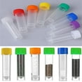 thumbnail image 1 of Nvzi 25pcs 5ml Lab Plastic Frost Test Tubes Vial Seal Cap, Graduated Marks Centrifuge Tubes Skirted Conical Bottom for Laboratory School Educational - Yellow, 1 of 5
