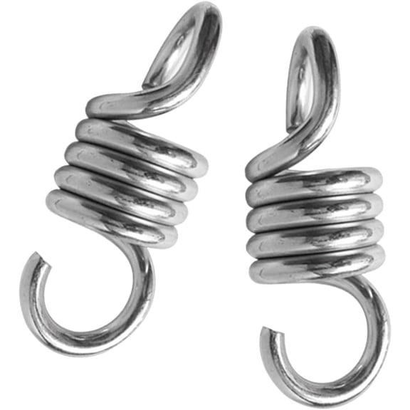 Nvzi 2Pcs Hammock Chair Spring Hooks, Heavy Duty 700LB Weight Capacity Sturdy Steel Extension Spring Fits Hammock Chair Hanging Porch Suspension Hooks Garden Swings
