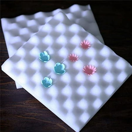 Nvzi 2Pcs/set Sugar Flower Chocolate Gum Paste Drying Foam Mat Shaping Mold Fondant Cake Airing Sponge Pad Decorating Bakeware Tool