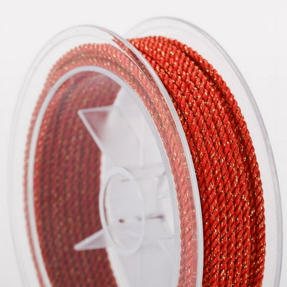Nvzi 2mm 5yardsTwisted Cord Rope Decorative Cord Trim Rope for Crafts-Red