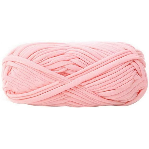 Nvzi 2pcs Yarn Style Crocheting Ribbon Yarn Knitting Yarn Ball Thick Fabric Yarn (Pink)