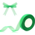 thumbnail image 1 of Nvzi 3/4 inch Green Sheer Organza Ribbon 50 Yards Chiffon Ribbon for Gift Wrapping Mother's Day Wedding Flower Bouquet Crafts（Green）, 1 of 4