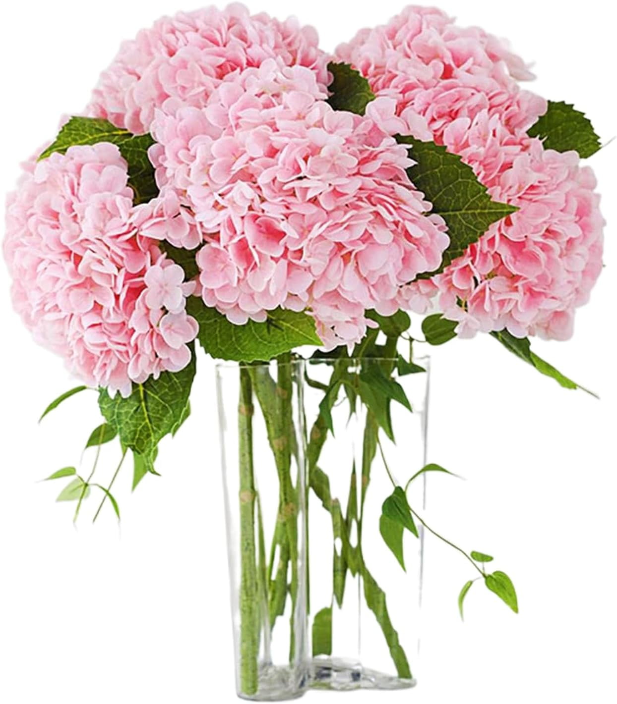 ◆Hydrangea4936◆ Nvzi 3 Pcs 21in Artificial Hydrangea Flower Large Natural