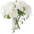 thumbnail image 1 of Nvzi 3 Pcs 21in Artificial Hydrangea Flower Large Natural Lifelike Real Touch Hydrangea Flower(White), 1 of 4