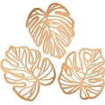 thumbnail image 1 of Nvzi Wooden Palm Leaves Wall Art, 3 Pcs Tropical Leaf, Boho Plant Decor, Wood Brown, 11.81" x 9.84" x 0.19", 3 Count, 1 of 4