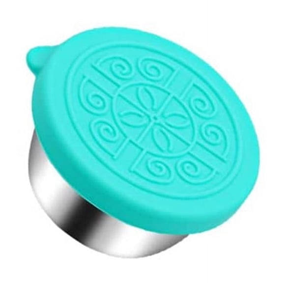 Nvzi 3-Piece Salad Dressing Containers Set, 1.7 oz Stainless Steel Leakproof Dip Containers with Lids, Reusable Mini Sauce Containers, Premium Silicone Lid Dip Cups (Mint Green)