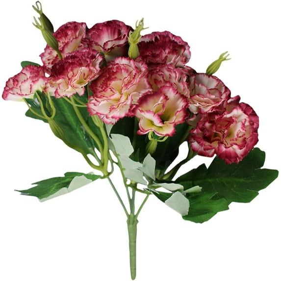 Nvzi 3pcs Faux Plants Indoor 10 Heads Fake Carnation Silk Flowers Indoor Brown Artificial Silk Carnation Wedding Home Outdoor Decor for Bedroom Spring Mothers Day Decor Gifts(Rose red)