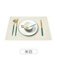 thumbnail image 1 of Nvzi 4 Pcs Beige Dining Placemats, 45*30cm Leather Non Slip Placemats, Heat-Resistant & Easy to Clean Table Mats, Ideal for Dining Table, Kitchen, Parties - Premium Dining Placemats, 1 of 4