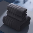thumbnail image 1 of Nvzi 4 Pcs Washcloths, Dark grey 75x35cm- Cotton Soft Absorbent Towels for Bathroom Set, Ideal for Daily Cleansing, 1 of 4