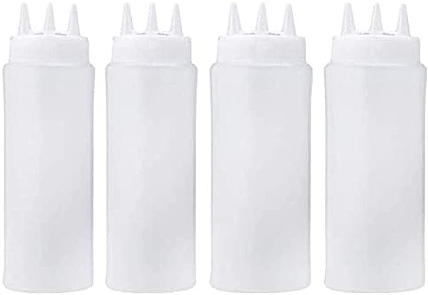4Pcs Mini Plastic Sauce Squeeze Bottle Jam Extrusion Bottles