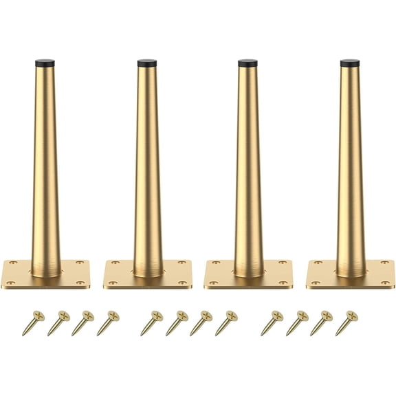 Nvzi 4Pcs 8Inch Furniture Legs Coffee Table Legs, Replacement Legs Perfect,Chair Leg,Brushed Gold