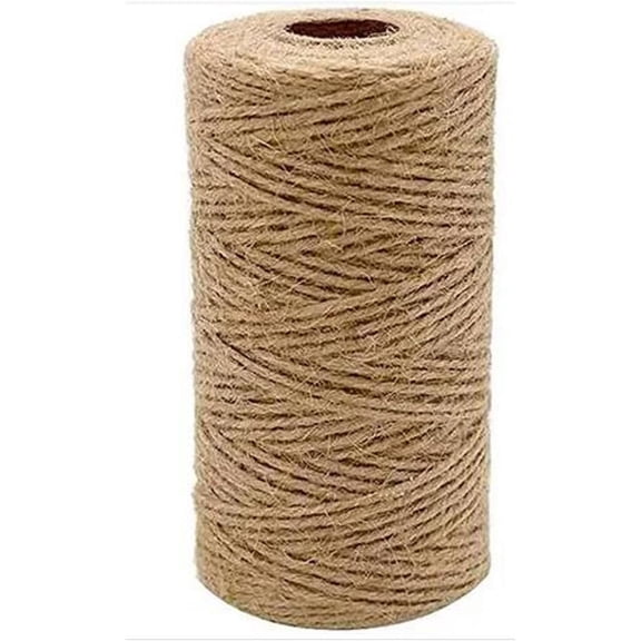 Nvzi 4mm 54yards Jute Twine Long Twine String for Crafts Gift Wrapping Packing Gardening Wedding Decor