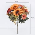 thumbnail image 1 of Nvzi 5-piece set of light brown artificial sunflowers -12.2 x 5.91 inches, outdoor flowerpot decoration, home and holiday party dining table center decoration, 1 of 5