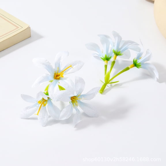 Nvzi 50 pieces of Light Blue artificial silk flower heads, 4-inch soft touch floral decoration, perfect for DIY floral wall decoration, wedding arches, and birthday party decoration