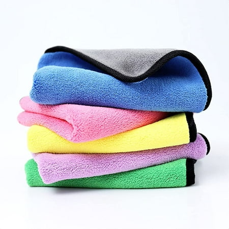 Nvzi 5Pcs Car Microfiber Cleaning Cloth - Multicolor Microfiber Cloth for Electronics Towels to Dry Car Microfiber Towel - Kitchen Cloth Cleaning Towel Glasses Cleaning Cloth Stainless