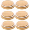 thumbnail image 1 of Nvzi 6 Pack Wooden Mason Jar Lids, Reusable Bamboo Mason Canning Lids Compatible with Wide Mouth Mason Jar Canning Jar, 1 of 5