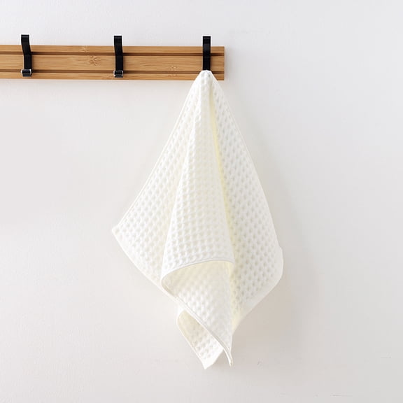 Nvzi 6 pcs Soft Washcloths, White 34x73cm -Pure cotton Towel Set Bathroom, Absorbent Washcloths for Showering .
