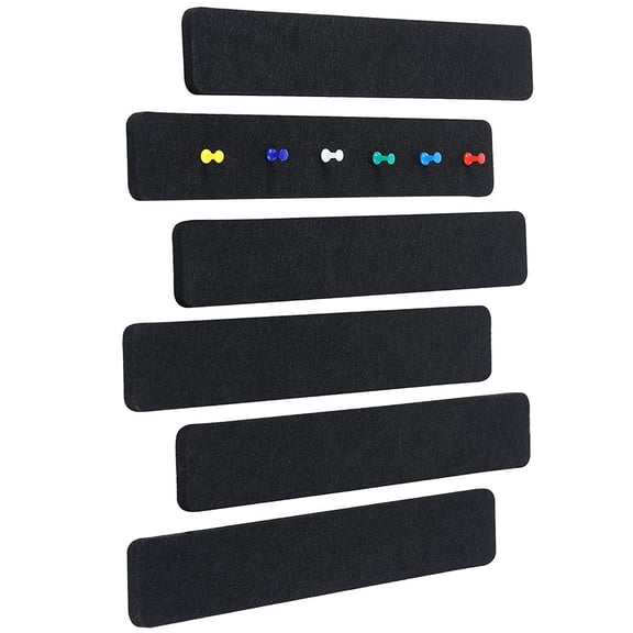 Nvzi 6 pieces 13 2IN Black - detachable felt wall stickers, reusable environmentally friendly felt board wall stickers, suitable for photo display walls and office wall decorations