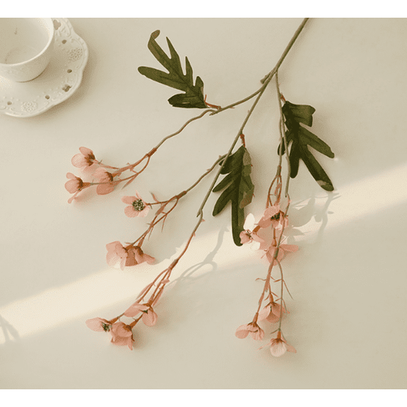 Nvzi 6pcs Plum Blossom Artificial Flowers, Fake flowers, Flores Artificiales Para, Wedding Decor,Pink