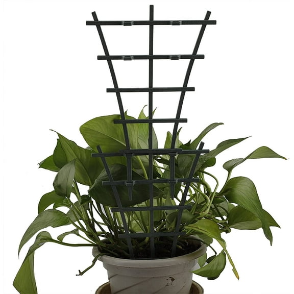 Nvzi 6pcs Small Indoor Plant Climbing Trellis Plastic Garden Trellis Superimposed Potted Plant Support Mini Climbing Flower Vegetables Rose Vine Pea Ivy Cucumbers Pots Support