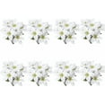 thumbnail image 1 of Nvzi 8pcs Artificial Poinsettia Flowers Silk Christmas Decor for Tree Ornaments, Living Room Holiday Decorations, White, 1 of 5
