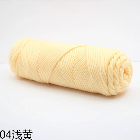 Nvzi 8-Strand Mixed Fiber Yarn for Crocheting - 2 Rolls light yellow Yarn, Soft Premium Yarn Packs for Crocheting Projects, Durable Yarn for DIY Crafts