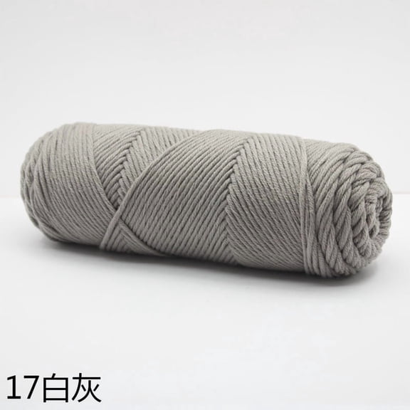 Nvzi 8-Strand Mixed Fiber Yarn for Crocheting - 2 Rolls off-white gray Yarn, Soft Premium Yarn Packs for Crocheting Projects, Durable Yarn for DIY Crafts
