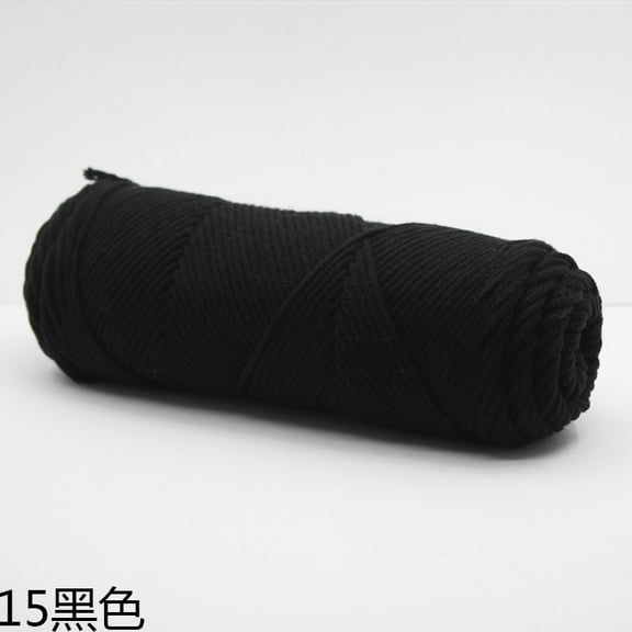 Nvzi 8-Strand Mixed Fiber Yarn for Crocheting - 2 Rolls black Yarn, Soft Premium Yarn Packs for Crocheting Projects, Durable Yarn for DIY Crafts