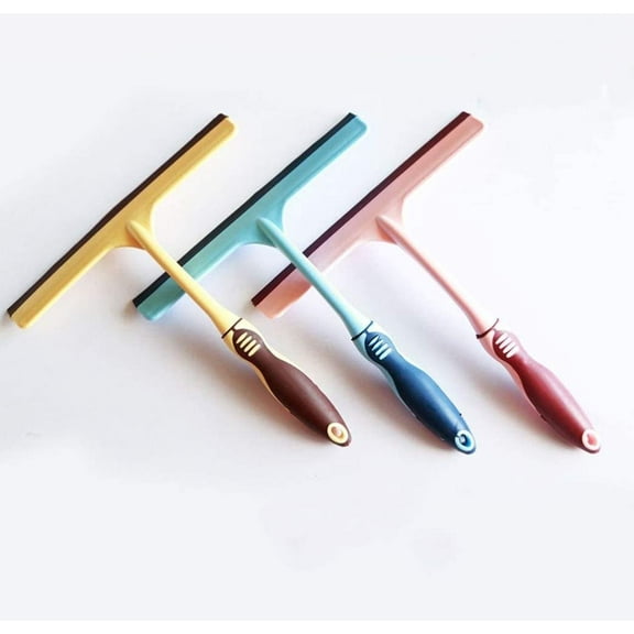 Nvzi 9 Inch Shower Squeegee,Suitable for Shower Doors, Bathroom, Windows, Mirror and Car Glass, Multifunctional Silicone Rubber Squeegee(3-Pack)