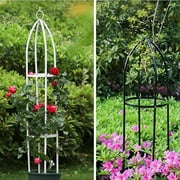 Nvzi 9 inch X 4.5 Feet Black Iron Obelisk Trellises