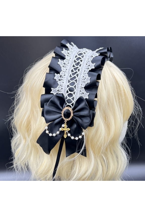 Animal Anime Faux Fur Fox Wolf Bear Cat Dog Ears Headband with Bells Lolita Hairband Headwear Headpiece Hair Hair Clips(black)