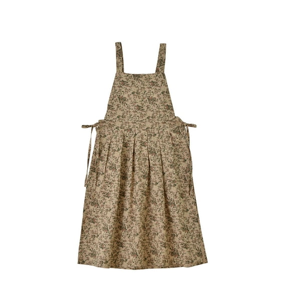 Nvzi Aprons for Women Womans Retro Vintage Kitchen Cooking Apron with Pockets (Brown)