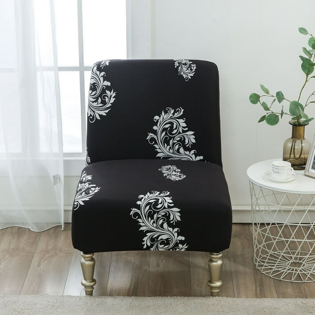 Nvzi Armless Chair Slipcover Removable Chairs Covers Washable Armless Slipper Chair Slipcover Printed Armless Chair Furniture Protector Covers Style